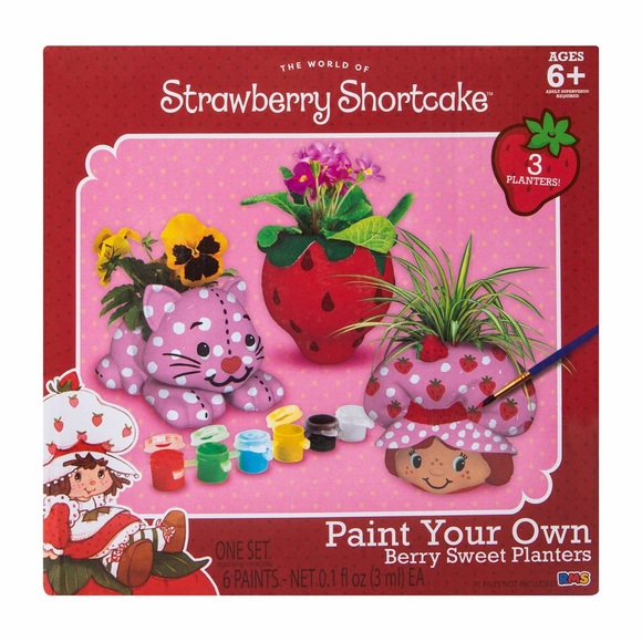 Other - Strawberry Shortcake Paint Your Own Planters Set NWT